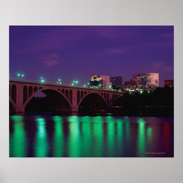 Key Bridge crossing the Potomac River Poster (Front)