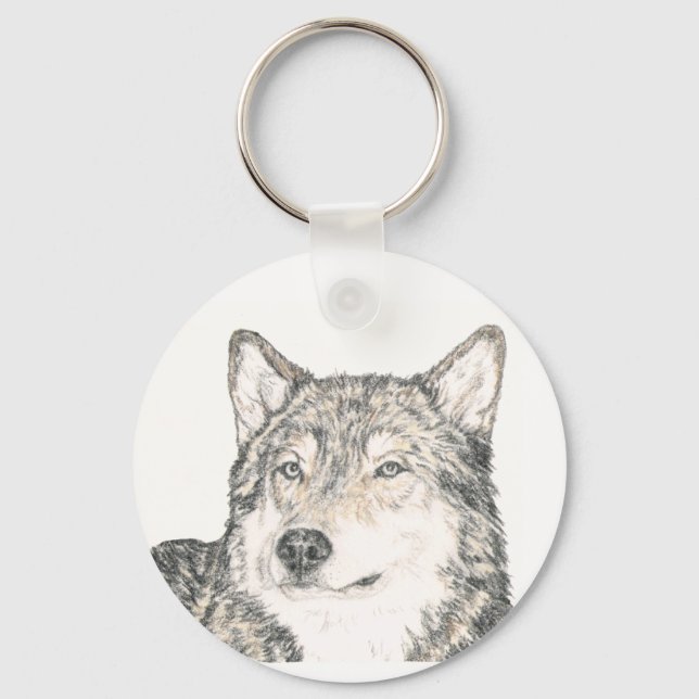 Key Chain Alpha Male Wolf (Front)