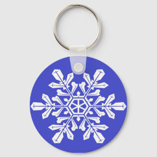 Key Chain Blue Snow Flake