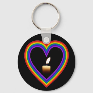 Key Chain Candle In A Rainbow
