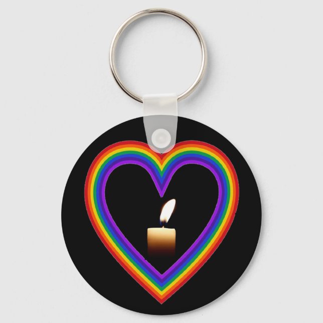 Key Chain Candle In A Rainbow (Front)