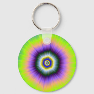 Key Chain    Explosion in Yellow and Violet