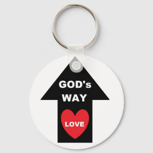 Key Chain Gods Way Love Arrow Heart