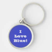 Key Chain I Love Blue