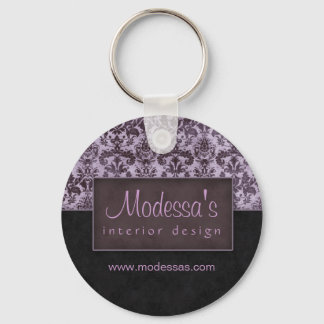 Key Chain Interior Design Damask Purple