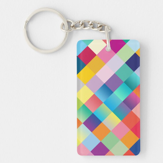 Key Chain: MULTI COLORED GEOMETRIC Ring (Front)