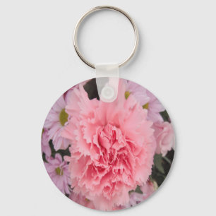 Key Chain Pink Carnation Beauty