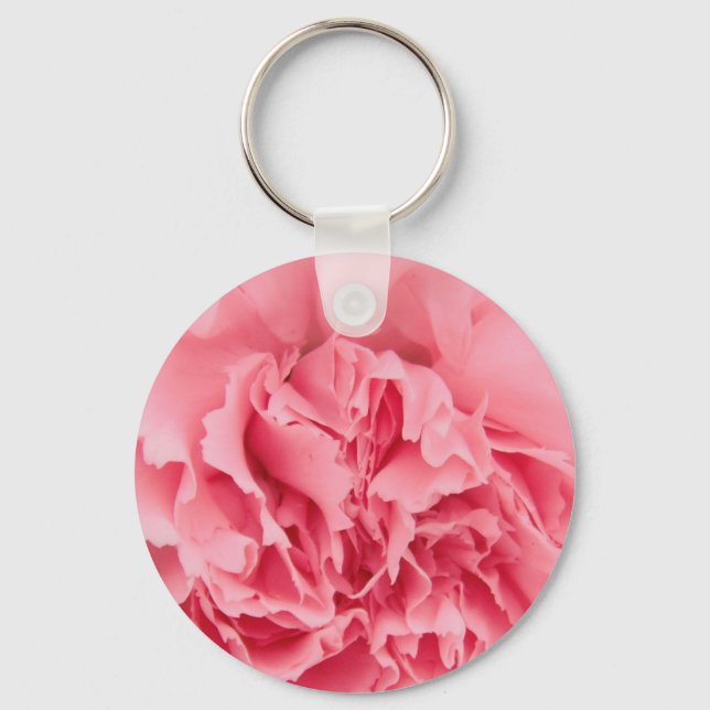 Key Chain Pink Carnation Close Up (Front)