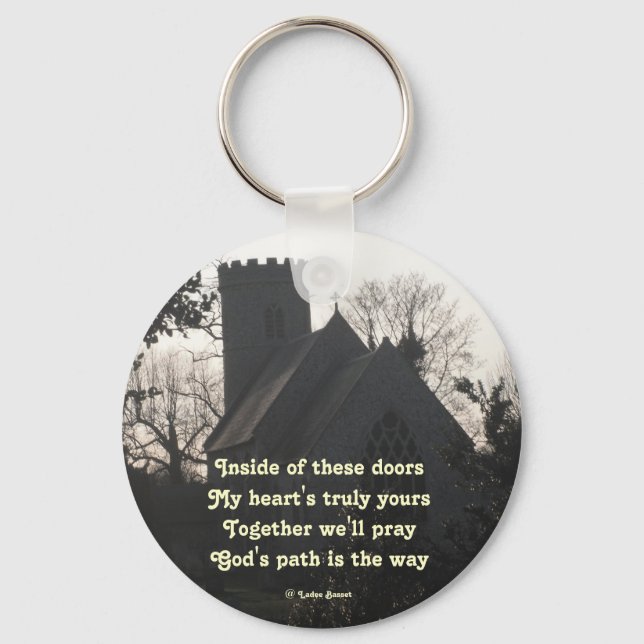 Key Chain Poem Ode To Pray By Ladee Basset (Front)
