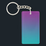 Key Chain: PURPLE AND TEAL OMBRE Ring<br><div class="desc">Acrylic Key Chain: PURPLE AND TEAL OMBRE</div>