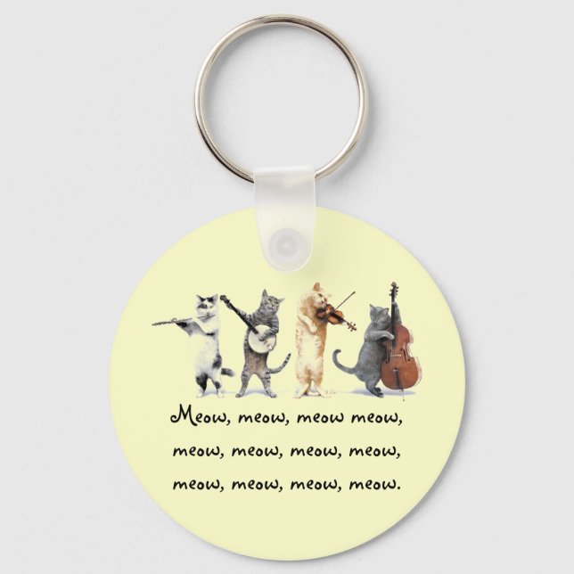 Key Chain  / Singing Cats / Meow, Meow , Meow (Front)