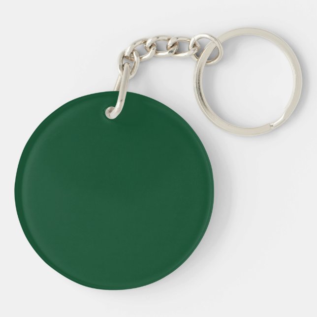 Key Chain with Evergreen Green  Background (Back)