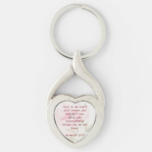 key chain with Jeremiah 33:3 