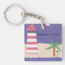 Key Chain with Lighthouse Design