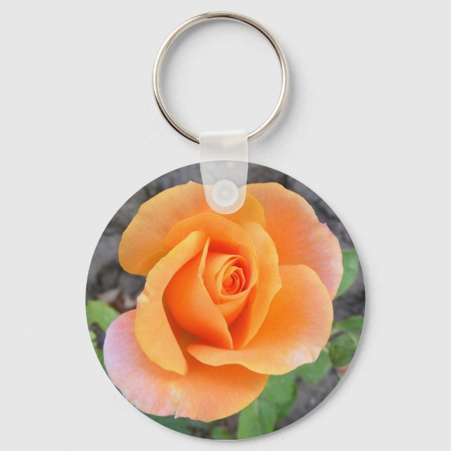 Key Chain with orange rose (Front)