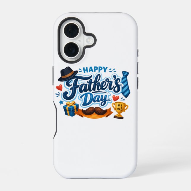Key chains for father's day iPhone 16 case (Back)