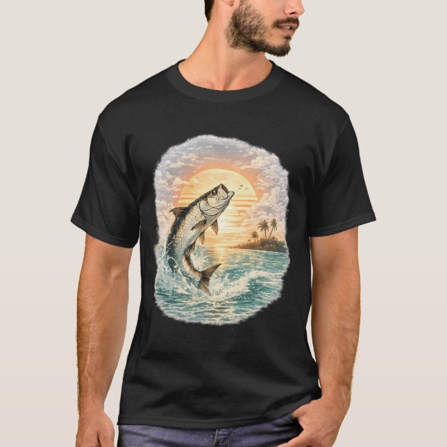 Key Florida Tarpon Sunset Adventure T-Shirt (Front)