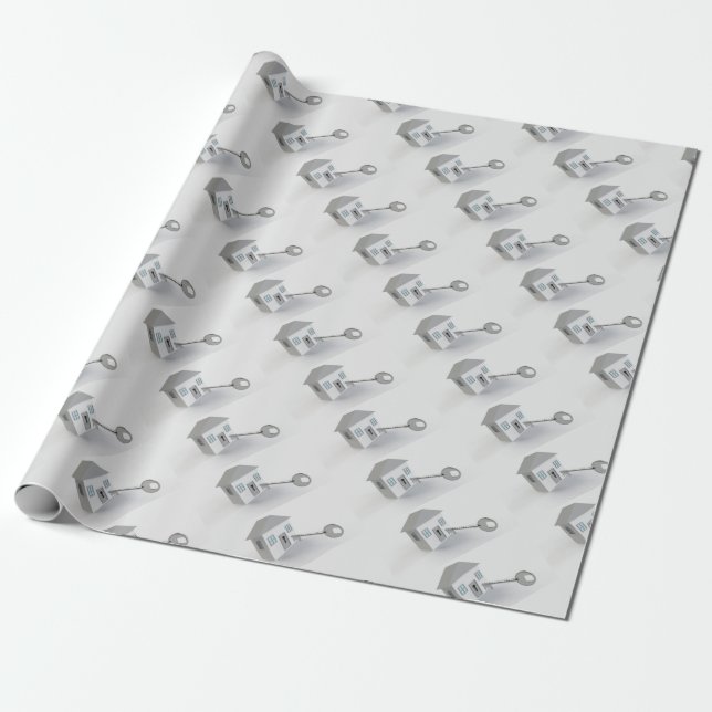 Key Home, Real Estate Agent, Selling Wrapping Paper (Unrolled)
