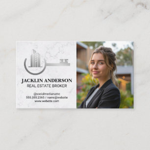 Key Home Real Estate Logo   Business Woman Card