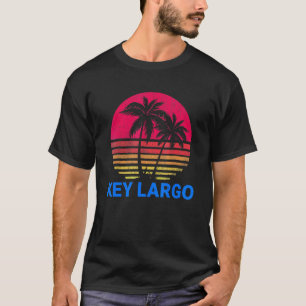 Key Largo Florida Beach Vacation Family Retro Dist T-Shirt