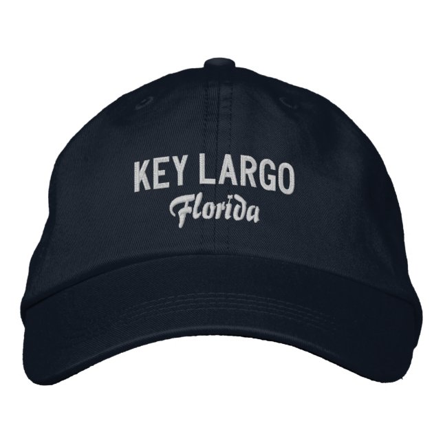 Key Largo Florida Embroidered Baseball Hat (Front)