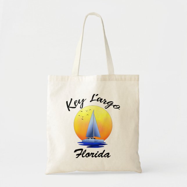 Key Largo Florida Keys Sailing Tote Bag (Front)