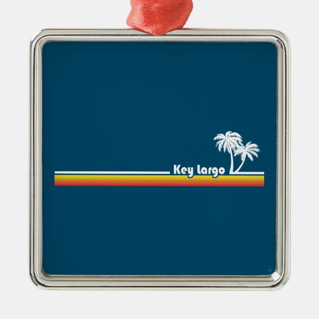 Key Largo Florida Metal Tree Decoration (Front)