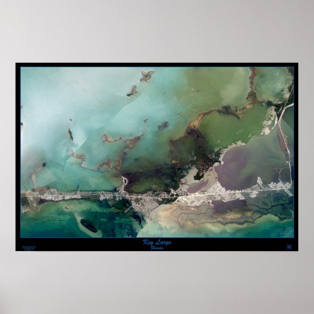 Key Largo, Florida Satellite Poster (Front)