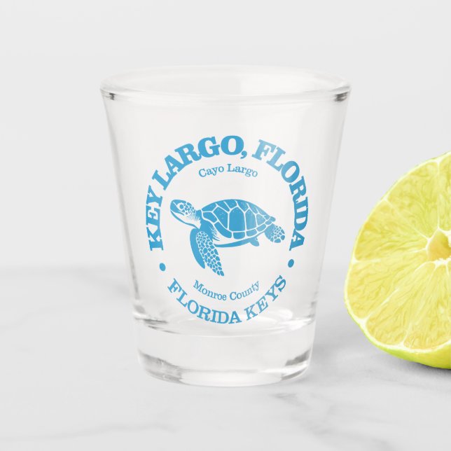 Key Largo (sea turtle) Shot Glass (Front)