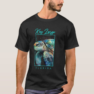 Key Largo Souvenirs Florida Watercolor Sea Turtle T-Shirt
