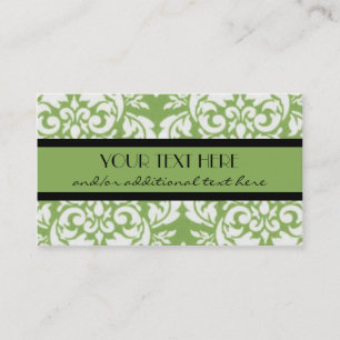 Key Lime Damask Business Card