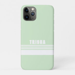Key Lime Green modern preppy classic stripes Case-Mate iPhone Case