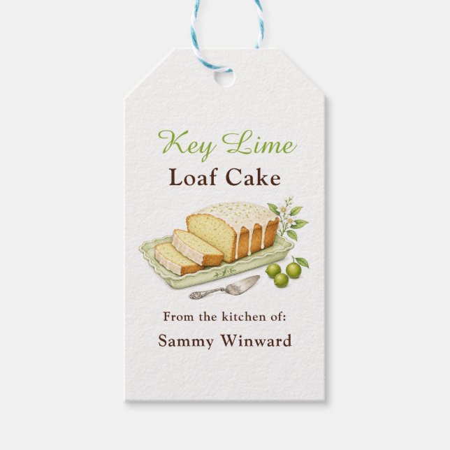 Key Lime Loaf Cake Gift Tags (Front)
