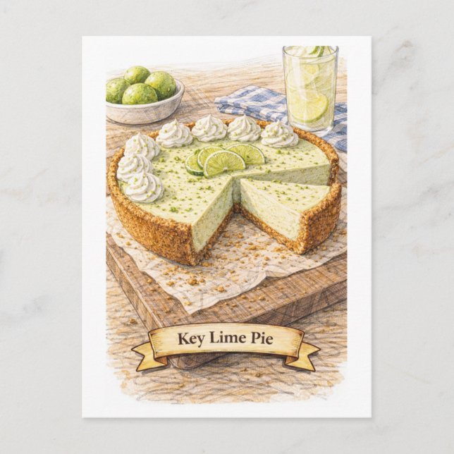 Key Lime Pie (American Food Series) Postcard (Front)