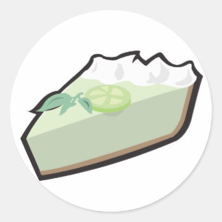 key lime pie classic round sticker