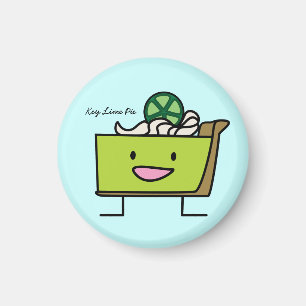 Key Lime Pie sour lemon tart dessert slice graham Magnet