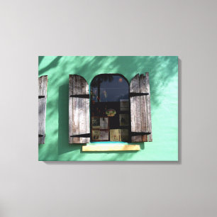 Key Lime Pie Window Key West Florida Wrapped Canva Canvas Print