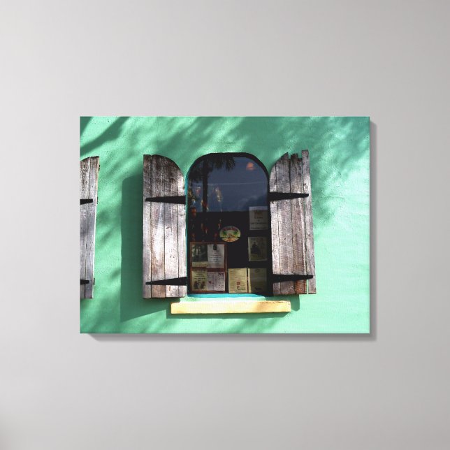 Key Lime Pie Window Key West Florida Wrapped Canva Canvas Print (Front)