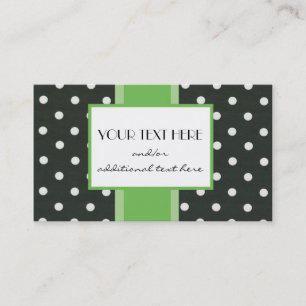 Key Lime Polka Dot Business Card
