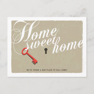 Key Lock New Address Announcement Postcard