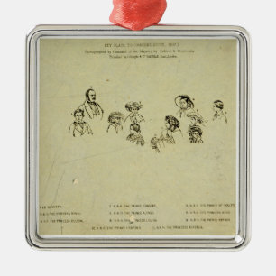 Key Plate to Portrait of the Royal Family at Osbor Metal Tree Decoration