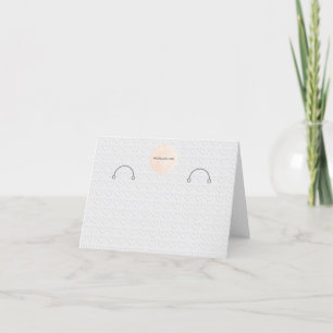 Key Ring Display Double Embossed Hearts Thank You Card