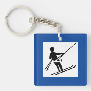 Key ring Road mark Slalom Ski