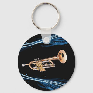 Key ring world of the trumpet player