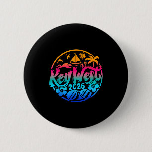 Key Tie Dye West 2026 Matching Summer Sunset Beach 6 Cm Round Badge