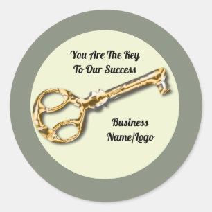 Key To Company Success Employee Appreciation Classic Round Sticker