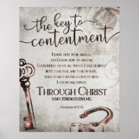 KEY TO CONTENTMENT Inspirational Bible Verse