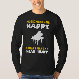 Key to Happiness: Where Piano Music Delights and H T-Shirt
