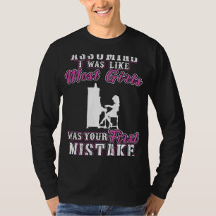 Key to Humourous Harmony! Funny Piano Girl Mistake T-Shirt