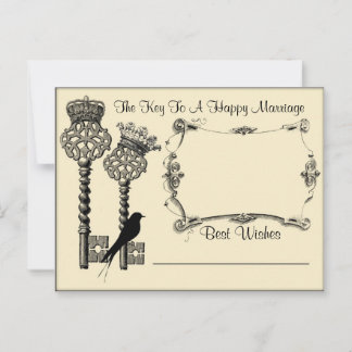 Key to Marriage Advice Save the Date Postcard